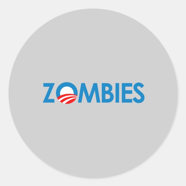 Anti-Obama - Zombies Classic Round Sticker (Front)
