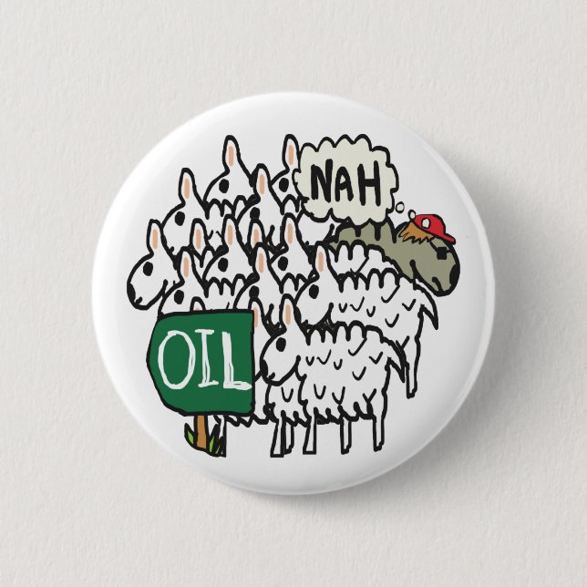 Anti Oil 6 Cm Round Badge (Front)