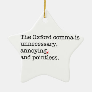 Anti-Oxford Comma Ceramic Tree Decoration