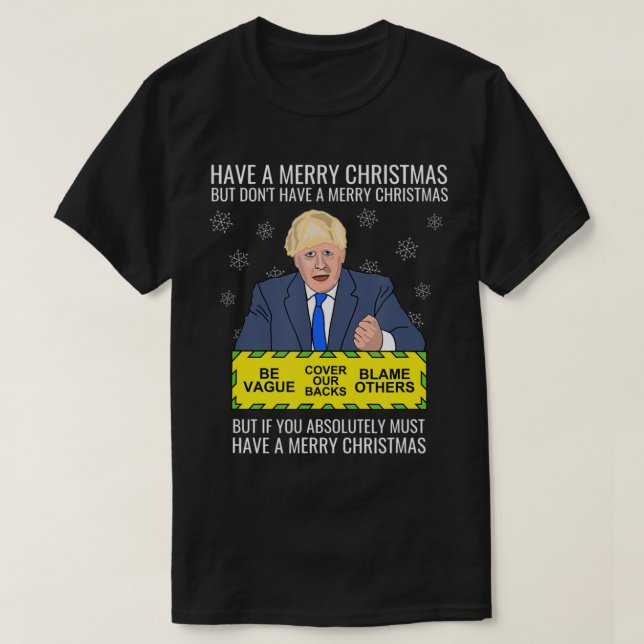 Anti Pm Johnson Conservative Tory Political Boris  T-Shirt (Design Front)