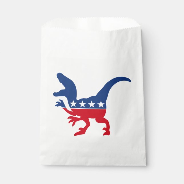 Anti-Politics Patriotic T-Rex Favour Bags (Front)