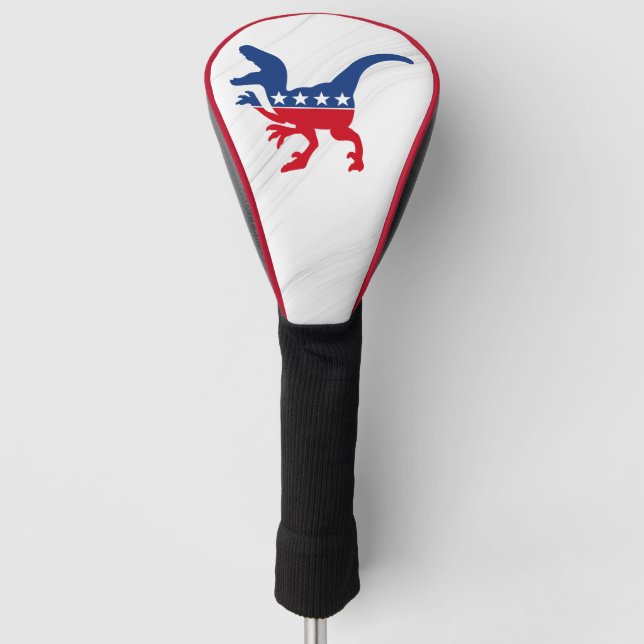 Anti-Politics Patriotic T-Rex Golf Head Cover (Front)