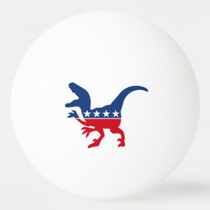 Anti-Politics Patriotic T-Rex Ping Pong Ball