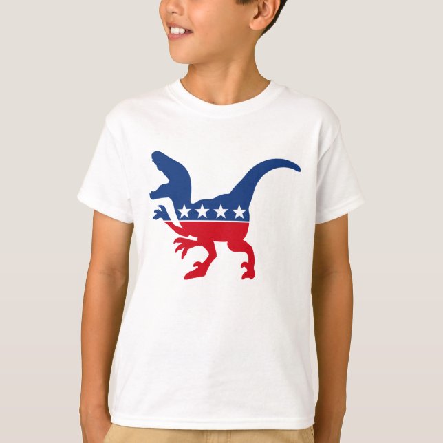 Anti-Politics Patriotic T-Rex T-Shirt (Front)