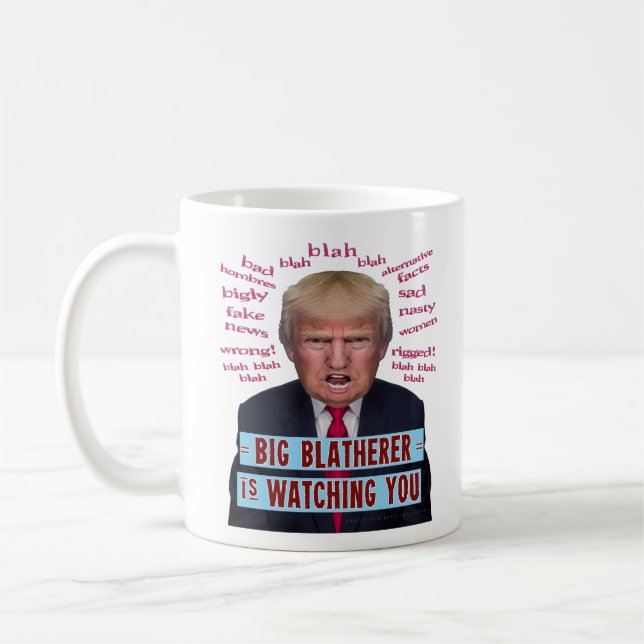 Anti President Donald Trump 1984 Political Parody Coffee Mug (Left)