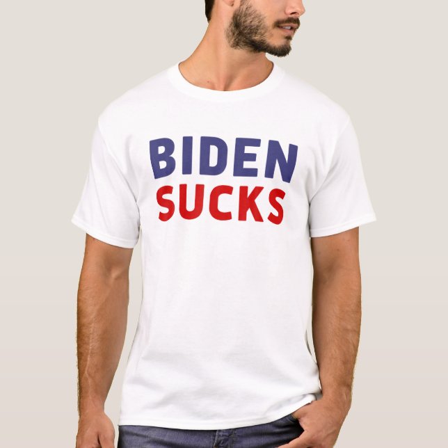 Anti President Joe Biden Idiot Funny Political T-Shirt (Front)