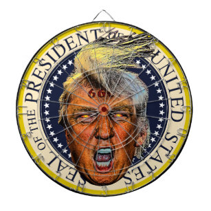 Anti President Trump Big Mouth Devil Dartboard