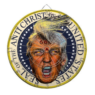 Anti President Trump Seal of the Anti Christ Dartboard