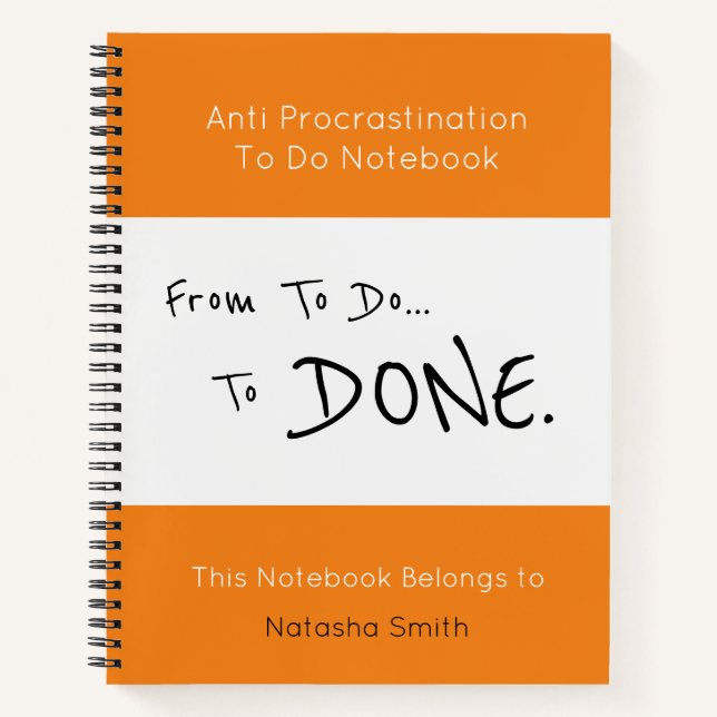 Anti Procrastination To Do List Notebook Journal (Front)