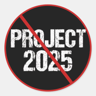 Anti Project 2025 Classic Round Sticker