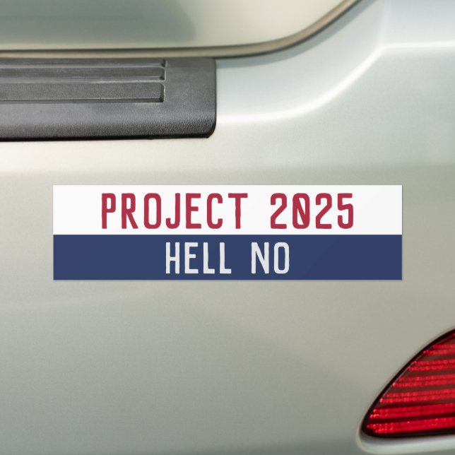 Anti Project 2025 Pro Freedom Democratic Party  Bumper Sticker (On Car)