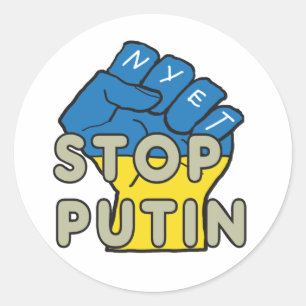 Anti Putin Classic Round Sticker