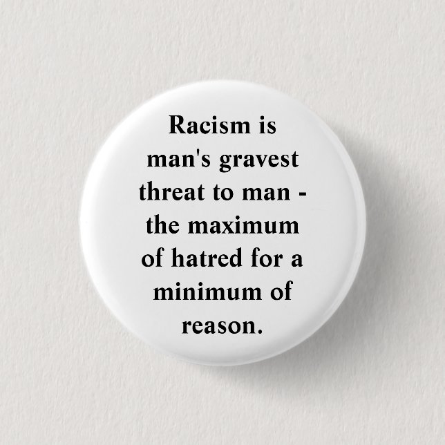 ANTI-RACISM 3 CM ROUND BADGE (Front)