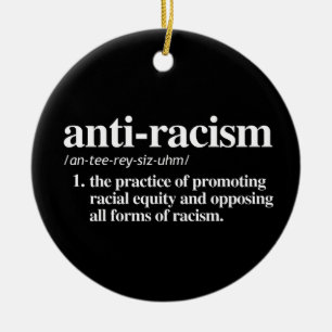 Anti-Racism Definition Ceramic Tree Decoration