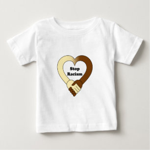 Anti racism handshake logo baby shirt