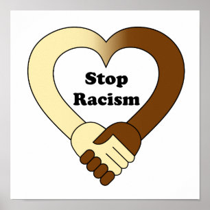 Anti racism handshake  logo poster