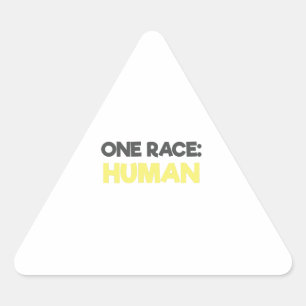 Anti Racism One Race Human Triangle Sticker