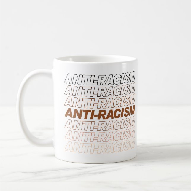 Anti-Racism Pattern Coffee Mug (Left)