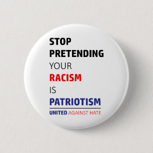 Anti Racism Trump Resist United Against Hate  6 Cm Round Badge