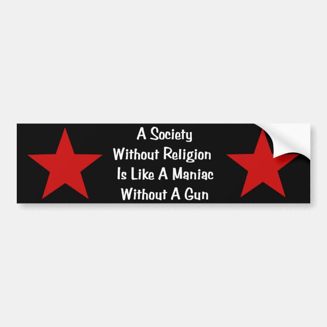 Anti-Religion Quote Bumper Sticker (Front)