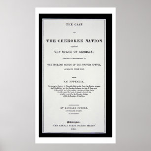 Anti-removal tract, by Cherokee Nation, in reponse Poster