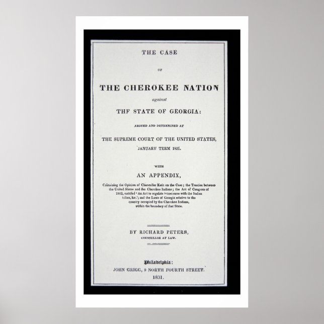 Anti-removal tract, by Cherokee Nation, in reponse Poster (Front)