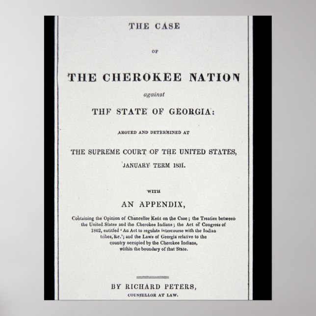 Anti-removal tract, by Cherokee Nation, in reponse Poster (Front)