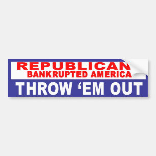 Anti-Republican -  Bankrupted America Bumper Sticker