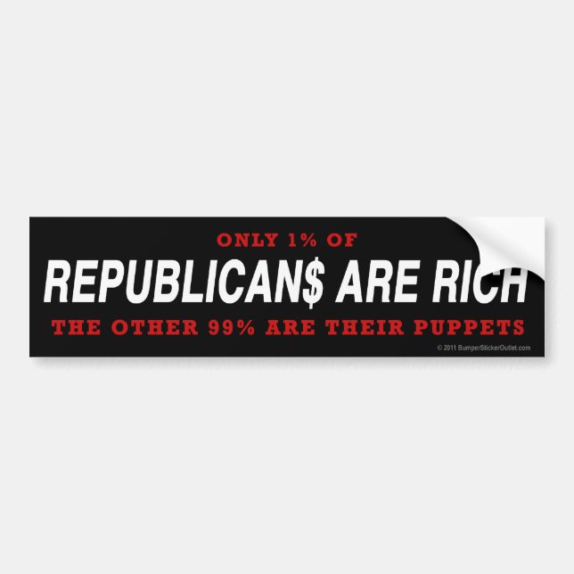 Anti-Republican bumper sticker (Front)