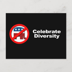 Anti-Republican - Celebrate Diversity Postcard