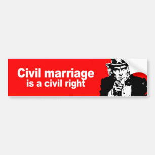 Anti-Republican - Civil marriage is a civil right Bumper Sticker