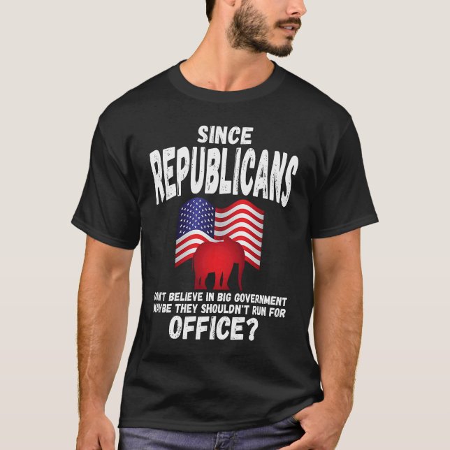 Anti Republican   Conservative Liberal American T-Shirt (Front)