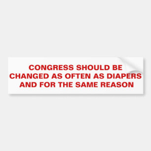 ANTI REPUBLICAN DEMOCRAT CONGRESS BUMPER STICKER