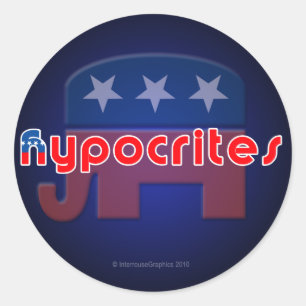 Anti-Republican Hypocrites Stickers