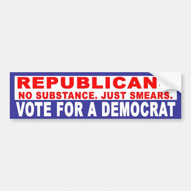 Anti-Republican -  No Substance Bumper Sticker (Front)
