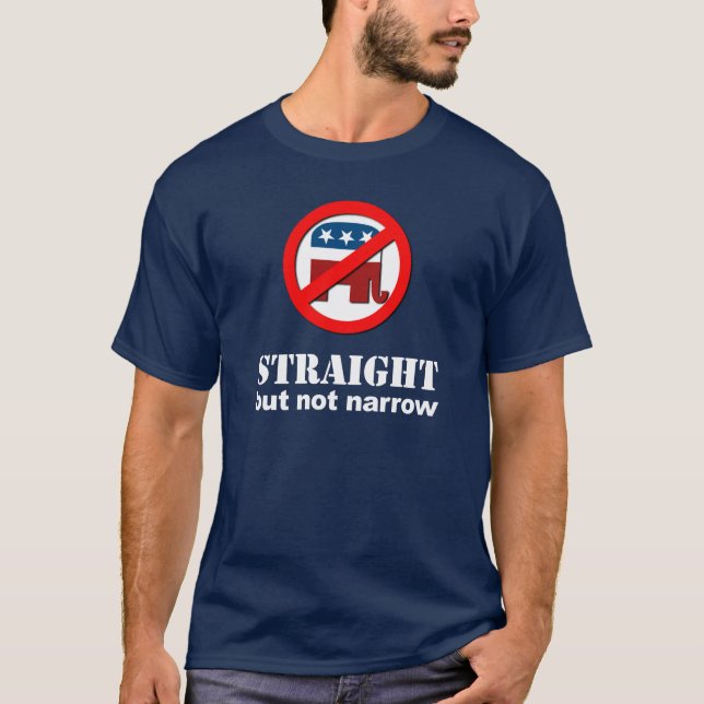 Anti-Republican - Straight but not narrow T-Shirt (Front)
