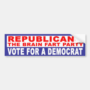 Anti-Republican - The Brain Fart Party Bumper Sticker
