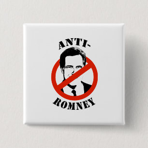 ANTI-ROMNEY - 15 CM SQUARE BADGE