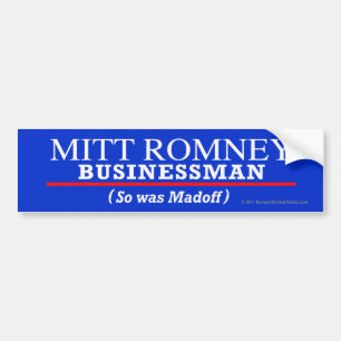 Anti-Romney sticker Businessman