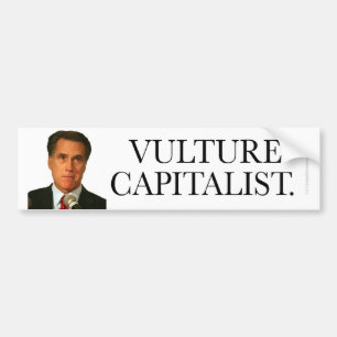 Anti-Romney sticker Vulture Capitalist