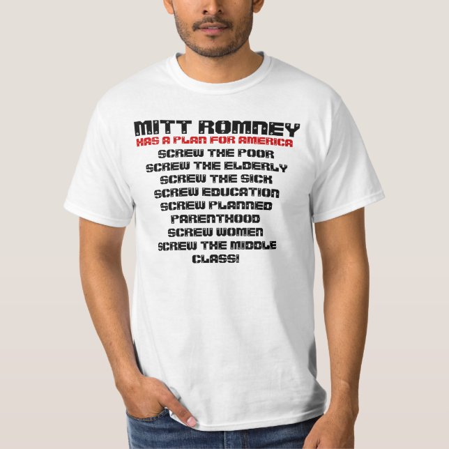 Anti-Romney T-shirt (Front)