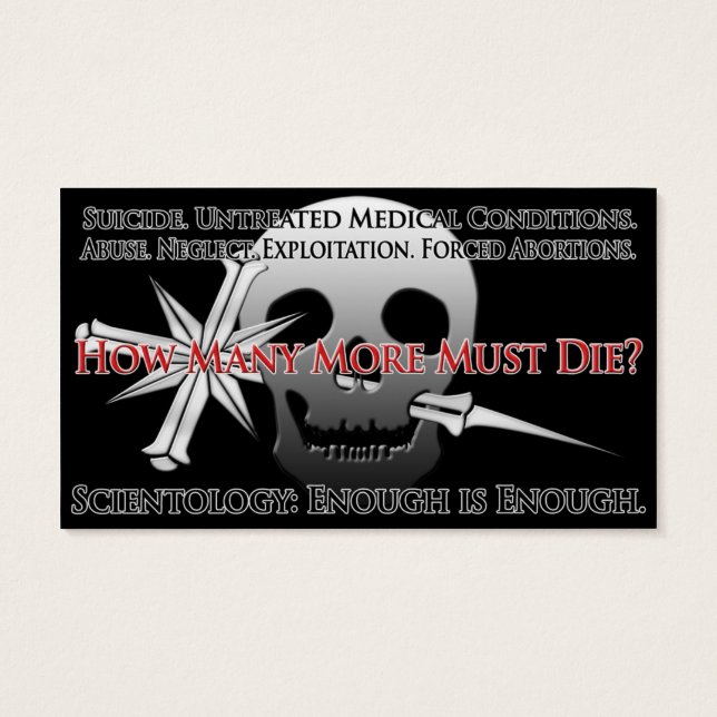 Anti-Scientology Info Card (General Public) (Back)