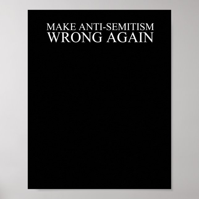 Anti-semitism Wrong Again  Poster (Front)