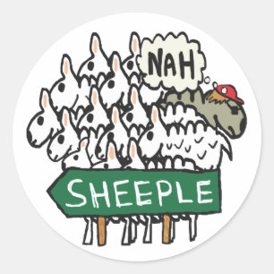 Anti Sheeple Classic Round Sticker