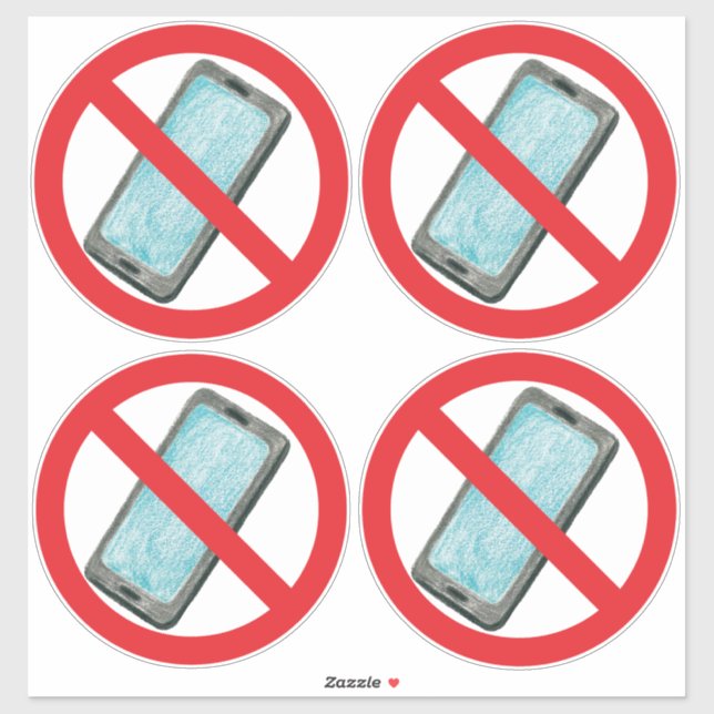 Anti-smartphone vinyl sticker (Sheet)