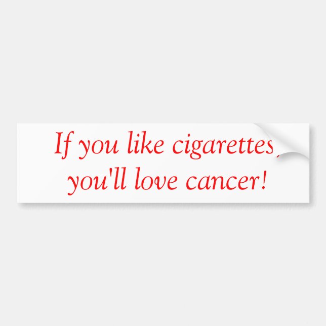 Anti-Smoking bumpersticker Bumper Sticker (Front)
