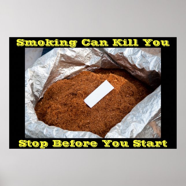 anti smoking posters on Grey (Front)