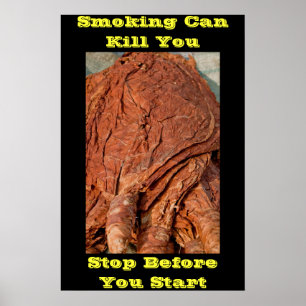 anti smoking posters yellow words