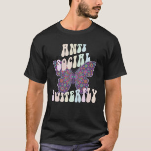 ANTI SOCIAL BUTTERFLY CLUB Shy Retro Introvert T-Shirt