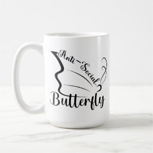 Anti-Social Butterfly Coffee Mug